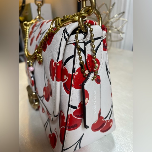 Coach Soft Tabby Shoulder Bag in Cherry Print 🍒 - Picture 12 of 17